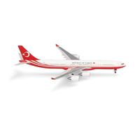 Herpa Maquette Avion Turkey Government Airbus A340-500, echelle 1/500, Model, pièce de Collection, d'avion sans Support, Figurine Metal