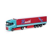 Herpa Maquette Camion DAF XG Semi-remorque frigorifique Raeth, échelle 1/87, Model Allemand, pièce de Collection, Figurine Plastique