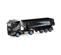 Herpa Maquette Camion Man TGX GM Semi-remorque Benne Wagner Mitteleschenbach (Bavière/Mitteleschenbach), échelle 1/87, Made in Germany, pièce de Collection, Figurine Plastique