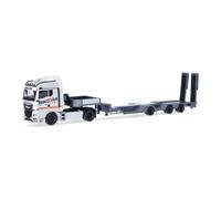Herpa Maquette Camion Man TGX GM Semi-remorque Porte-engins surbaissée Sikora/Trucker Babe Cindy (Basse-Saxe), échelle 1/87, Made in Germany, pièce de Collection, Figurine Plastique