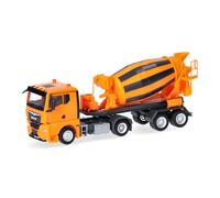 Herpa Maquette Camion Man TGX GN bétonnière Semi-remorque 2 essieux/2 essieux, Orange Communal, echelle 1/87, Made in Germany, pièce de Collection, Figurine Plastique