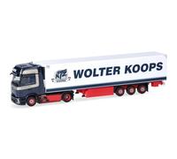Herpa Maquette Camion Mercedes-Benz Actros L ProCabin Gigaspace Semi-remorque frigorifique Wolter Koops (NL), echelle 1/87, Made in Germany, pièce de Collection, Figurine Plastique