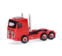 herpa Maquette Camion Scania 143 Streamline Tracteur Solo 3 essieux (6x4) avec galerie de Toit, Pare-Chocs et highpiges, échelle 1/87, Model Allemand, pièce de Collection, Figurine Plastique