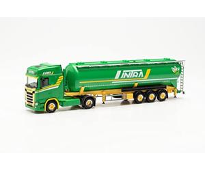 herpa Maquette Camion Scania CS 20 HD Semi-remorque à silo Intra, échelle 1/87, Model Allemand, pièce de Collection, Figurine Plastique