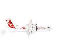 Herpa Maquette d'avion QantasLink Bombardier Q400 « Dasher-8 », Miniature à l'échelle 1/200, Objet de Collection, modèle sans Support, métal