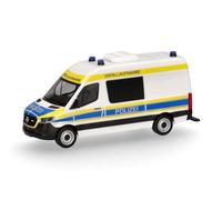 herpa Maquette Voiture Mercedes-Benz Sprinter '18 Halbbus Hochdach Polizei Nordrhein-Westfalen/Unfallaufnahme, echelle 1/87, Model Allemand, pièce de Collection, Figurine Plastique