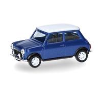 Herpa Maquette Voiture Mini Cooper Conduite à Droite, thaiti Blue, echelle 1/87, Model Allemand, pièce de Collection, Figurine Plastique