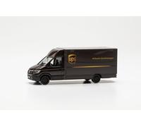 Herpa Maquette Voiture Volkswagen VW Crafter de Distribution de Colis UPS, echelle 1/87, Model Allemand, pièce de Collection, Figurine Plastique