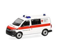 Herpa Maquette voiture VW T6.1 Halbbus DRK – Échelle 1/87, modèle allemand, figurine plastique