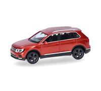 herpa Maquette Voiture VW Tiguan (AD1), Orange Habanero métallisé, échelle 1/87, modèle Allemand, pièce de Collection, Figurine en Plastique