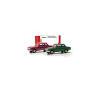 Herpa 013918-002 H0 Modèle réduit de voiture particulière Wartburg 353 '66, rouge carmin et vert atlantique