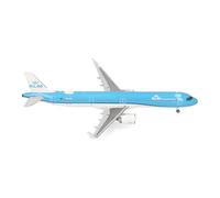 Herpa modèle Avion KLM Airbus A321neo, Miniature à l’échelle 1:200, pièce de Collection, modèle avec Socle, Plastique