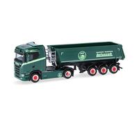 Herpa modèle Camion Scania CS 20 ND Semi-remorque Benne Ronde « Latussek », Miniature à l’échelle 1:87, pièce de Collection, Made in Germany, Plastique