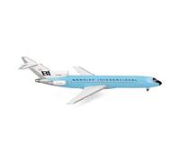herpa modèle d'avion Braniff International Boeing 727-200 - N403BN - Solid New Dark Blue, Miniature à l'échelle 1:500, pièce de Collection, modèle sans Socle, métal