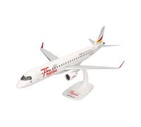 herpa Modèle d'avion Snap-Fit German Airways Embraer E190 75 Years, Miniature à l'échelle 1:100, Objet de Collection, modèle avec Support, Plastique