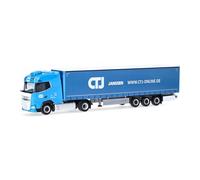 Herpa 318495 H0 Modèle réduit de camion DAF Train de selle « CTJ » pour rideaux de rideaux