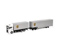 herpa modèle de Camion Man TGX GM Camion Porte-Container avec remorque Jumbo UPS, Miniature à l’échelle 1:87, pièce de Collection, Made in Germany, Plastique