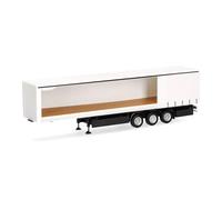 herpa Modèle de Camion - Remorque de bâche à Rideaux Ouverte sur Le côté - 3 Axes - Miniature à l'échelle 1:87 - Objet de Collection - Fabriqué en Allemagne - Plastique - Normal
