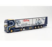 Herpa modèle de Camion Scania CS 20 HD Wagon frigorifique Spring, fidèle à l'échelle Originale 1:87, modèle de Camion pour Diorama, modélisme, Objet de Collection, décoration, fabriqué en Plastique