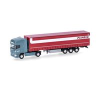 Herpa modèle de Camion Scania R TL bâché avec remorque Planzer, Miniature à l'échelle 1:160, pièce de Collection, fabriqué en Allemagne, Plastique