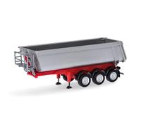 Herpa Modèle de Camion Schmitz Cargobull - Semi-remorque basculante avec cavité en Acier - Argenté métallisé - Miniature à l'échelle 1:87 - Objet de Collection - Fabriqué en Allemagne - Plastique