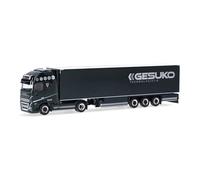 herpa Modèle Miniature de Camion Volvo FH 16 GL XL 2020 Camion frigorifique GESUKO, Échelle 1:87, Objet de Collection, fabriqué en Allemagne, Plastique