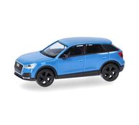 Herpa modèle réduit Audi Q2 en Bleu Turbo, Miniature à l’échelle 1:87, Objet de Collection, fabriqué en Allemagne, modèle en Plastique