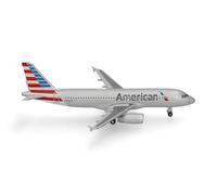 Herpa modèle réduit Avion American Airlines Airbus A320, Miniature à l’échelle 1:500, pièce de Collection, modèle d’Avion sans Socle, métal