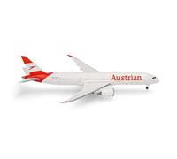 herpa Modèle réduit Avion Austrian Airlines Boeing 787-9 Dreamliner, Miniature à l'échelle 1:500, pièce de Collection, modèle sans Socle, métal
