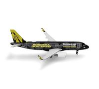 Herpa Modèle réduit Avion Eurowings Airbus A320 BVB Mannschaftsairbus (2025), Miniature à l’échelle 1:500, pièce de Collection, modèle d’Avion sans Socle, métal