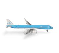 herpa Modèle réduit Avion KLM Airbus A321neo, Miniature à l'échelle 1:500, pièce de Collection, modèle sans Socle, métal