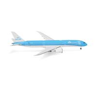 Herpa modèle réduit Avion KLM Boeing 787-9 Dreamliner, Miniature à l’échelle 1:500, pièce de Collection, modèle d’Avion sans Socle, métal
