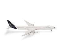 Herpa Modèle réduit Avion Lufthansa Airbus A340-600, Miniature à l’échelle 1:500, pièce de Collection, modèle d’Avion sans Socle, métal