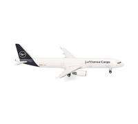 Herpa Modèle réduit Avion Lufthansa Cargo Airbus A321P2F, Miniature à l’échelle 1:500, pièce de Collection, modèle d’Avion sans Socle, métal