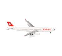 Herpa Modèle réduit Avion Swiss International Air Lines Airbus A330-300, Miniature à l’échelle 1:500, pièce de Collection, modèle d’Avion sans Socle, métal