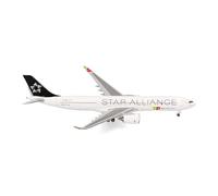 Herpa Modèle réduit Avion Tap Air Portugal Airbus A330-900neo Star Alliance - CS-TUK D. Francisco de Almeida, Miniature à l’échelle 1:500, pièce de Collection, modèle d’Avion sans Socle, métal