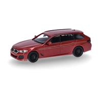 herpa modèle réduit BMW Alpina B5 Touring, Rouge feu métallisé, Miniature à l’échelle 1:87, pièce de Collection, Made in Germany, modèle en Plastique