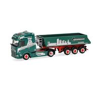 Herpa Modèle réduit Camion DAF XG Semi-remorque Benne Sauerbaum, Miniature à l’échelle 1:87, pièce de Collection, Made in Germany, Plastique