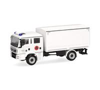 Herpa Modèle réduit Camion Man TGM MzKW Protection Civile région d’Aix-la-Chapelle, Miniature à l’échelle 1:87, pièce de Collection, Made in Germany, Plastique