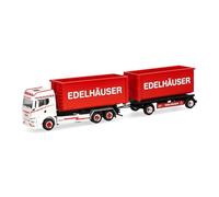 Herpa Modèle réduit Camion Man TGS TM Train Routier à bennes Amovibles Edelhäuser, Miniature à l’échelle 1:87, pièce de Collection, Made in Germany, Plastique