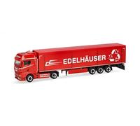 Herpa modèle réduit Camion Man TGX GX Semi-remorque à Fond mouvant « Edelhäuser », Miniature à l’échelle 1:87, pièce de Collection, Made in Germany, Plastique
