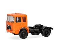 Herpa modèle réduit Camion Roman Diesel Tracteur Routier 2 essieux, Orange (Deutrans), Miniature à l’échelle 1:87, pièce de Collection, Made in Germany, Plastique
