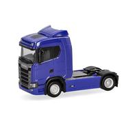 Herpa Modèle réduit Camion Scania CS 20 ND Tracteur 2 essieux, Bleu Outremer, Miniature à l’échelle 1:87, pièce de Collection, Made in Germany, Plastique