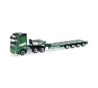 Herpa Modèle réduit Camion Volvo FH GL XL 2020 Semi-remorque surbaissée Kübler, Miniature à l’échelle 1:87, pièce de Collection, Made in Germany, Plastique