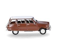 Herpa 038959 H0 Modèle réduit de voiture particulière Citroën AMI 6 Break, marron/toit blanc