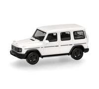 herpa Modèle réduit Mercedes-Benz G 580 avec Technologie EQ (N465), Blanc, à l'échelle 1:87, pièce de Collection, Made in Germany, modèle en Plastique