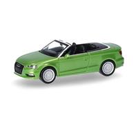 Herpa modèle réduit Voiture Audi A3 Cabriolet, Vert Java, Miniature à l’échelle 1:87, pièce de Collection, Made in Germany, modèle en Plastique