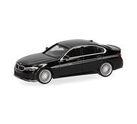 Herpa Modèle réduit Voiture BMW Alpina B3 (F20) berline, Noir, Miniature à l’échelle 1:87, pièce de Collection, Made in Germany, modèle en Plastique