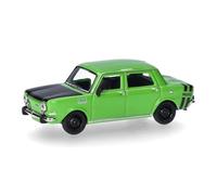 Herpa Modèle réduit Voiture Simca Rallye II, Vert-Jaune, Miniature à l’échelle 1:87, pièce de Collection, Made in Germany, modèle en Plastique