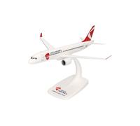 Herpa modèle Snap-Fit Avion CSA Czech Airlines Airbus A220-300, Miniature à l’échelle 1:200, pièce de Collection, modèle avec Socle, Plastique